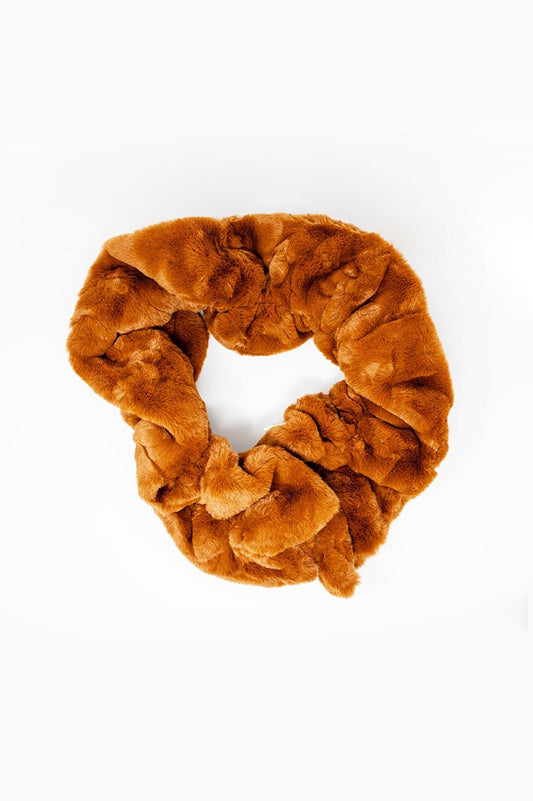 Faux fur collar in camel - Necklaces