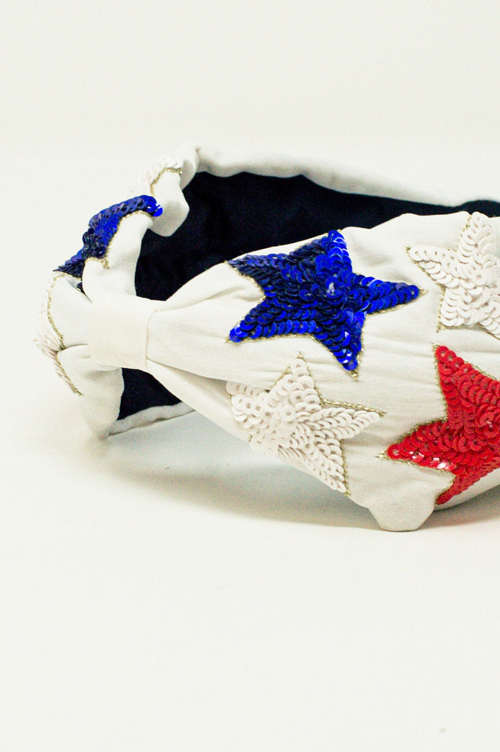 Headband with sequin stars in white - Headbands