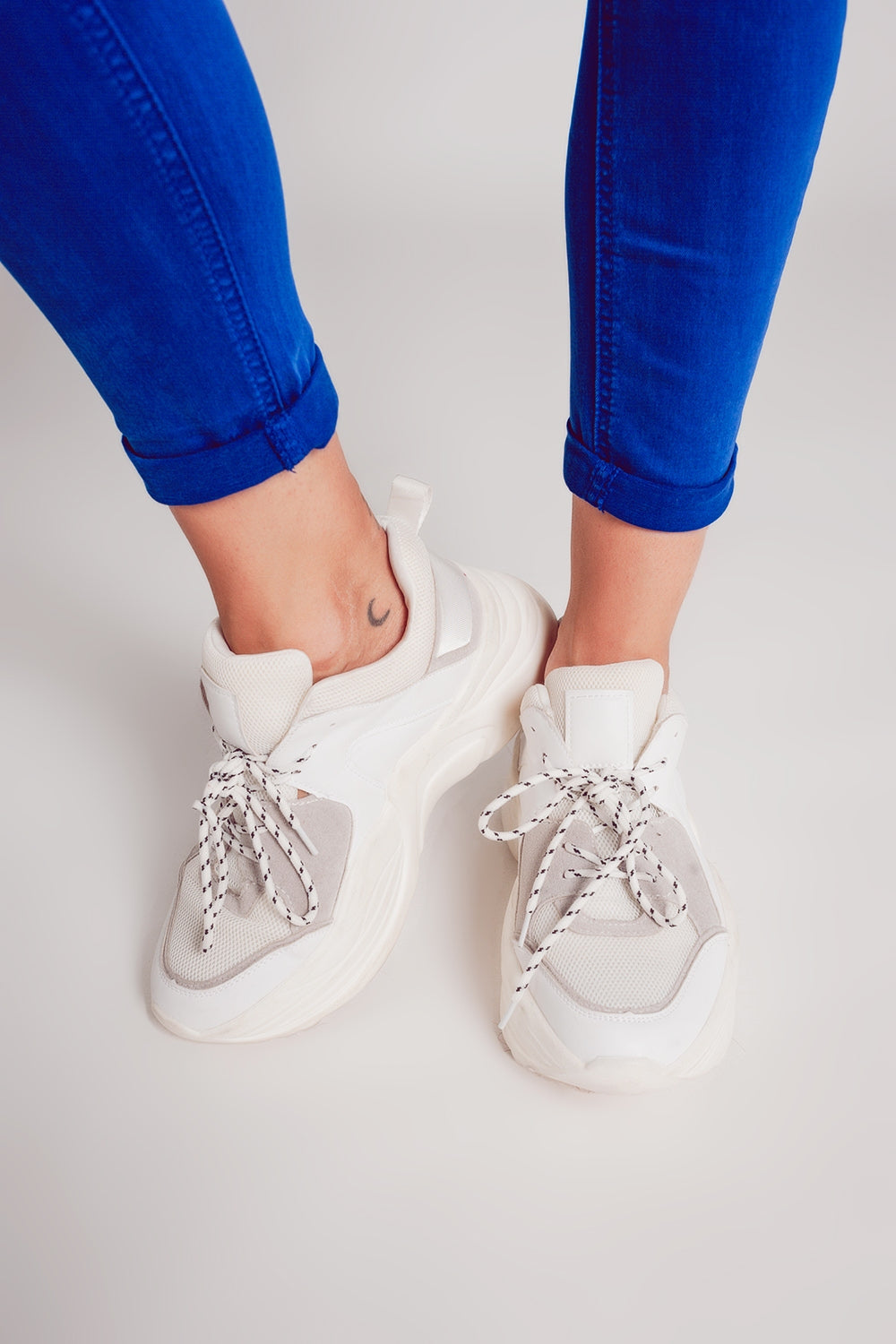 High waisted skinny jeans in electric blue - Jeans