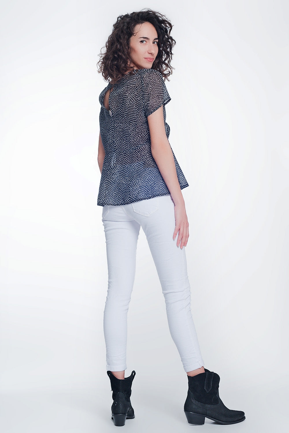 High waisted super skinny pants in white - Trousers