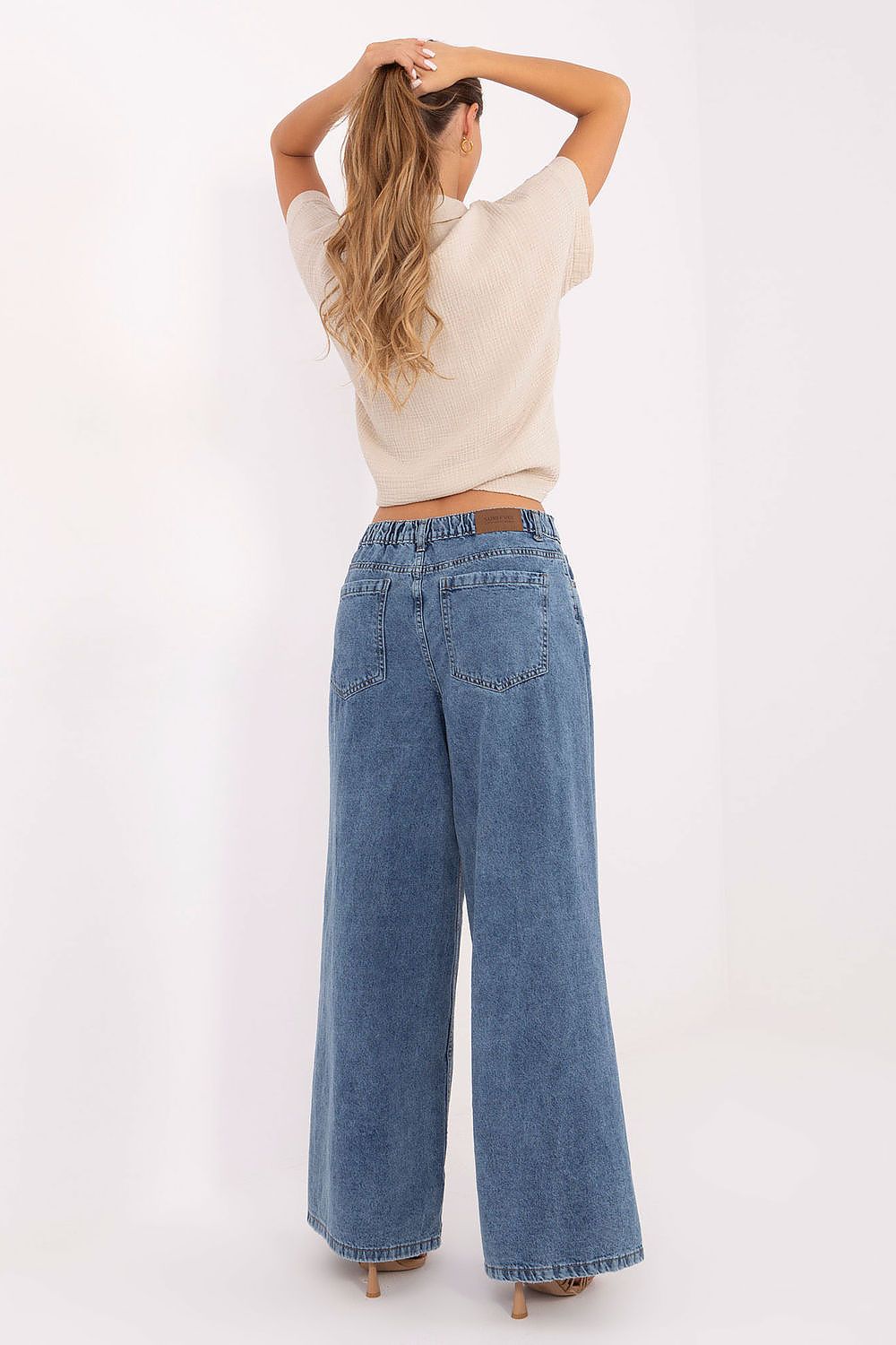 High Waisted Wide Leg Jeans palazzo style jeans - Pants
