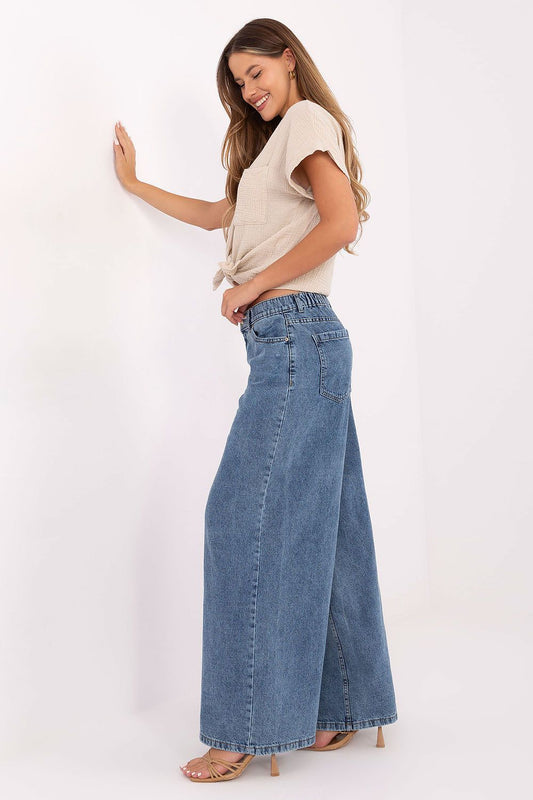 High Waisted Wide Leg Jeans palazzo style jeans - Pants