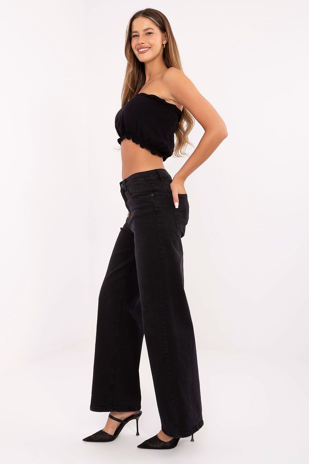 Sublevel High Waisted Wide Leg Jeans -