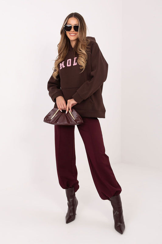Rue Paris Hooded Sweatshirt with Bold 'HOLY' Print -