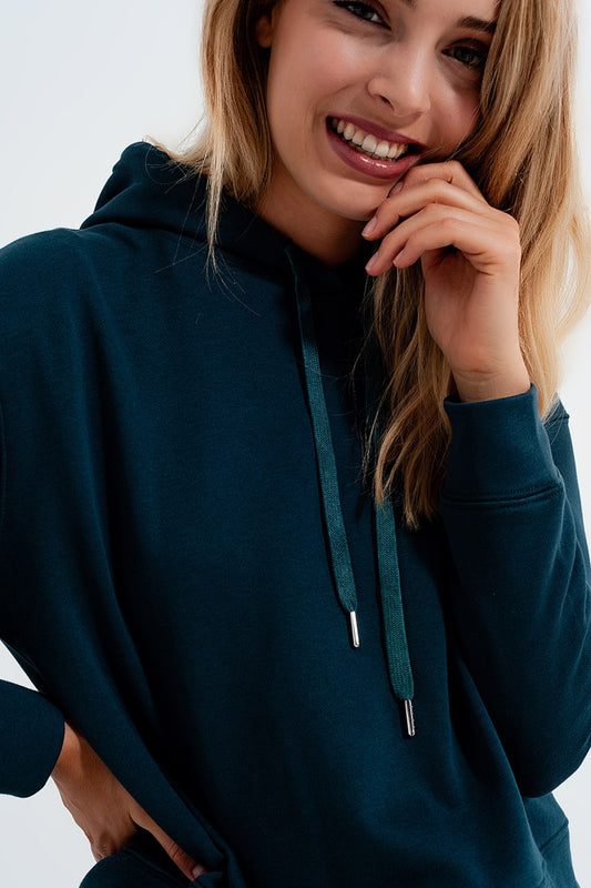 Hoodie co-ord in green - Sweaters