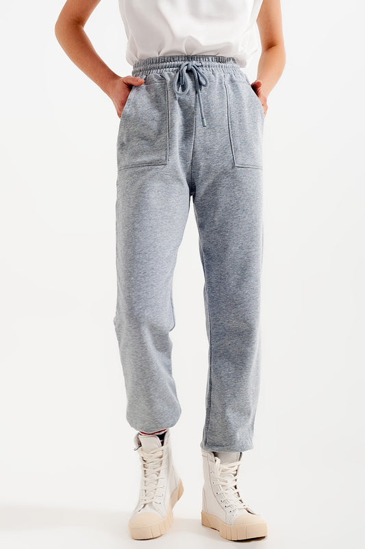 Joggers with elastic waist band in gray - Trousers