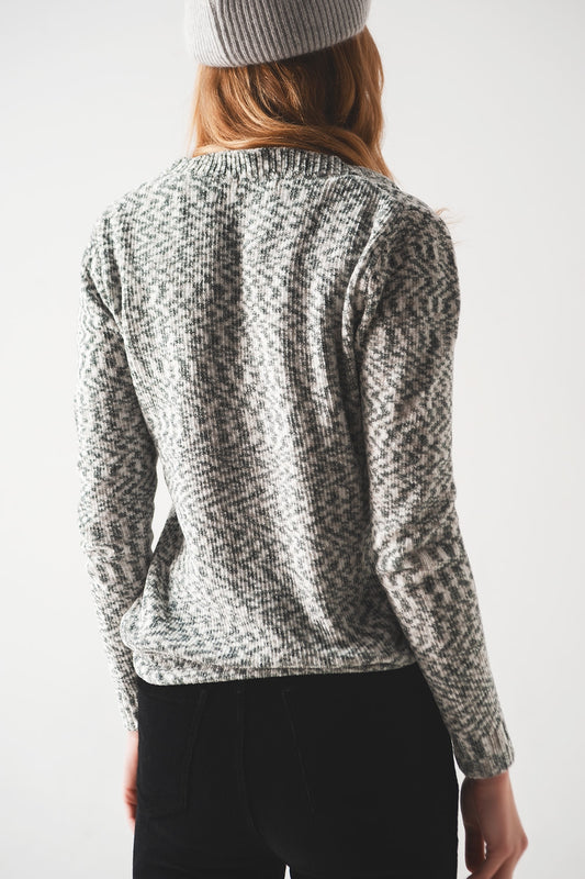 Jumper in chenille in black - Jumpers