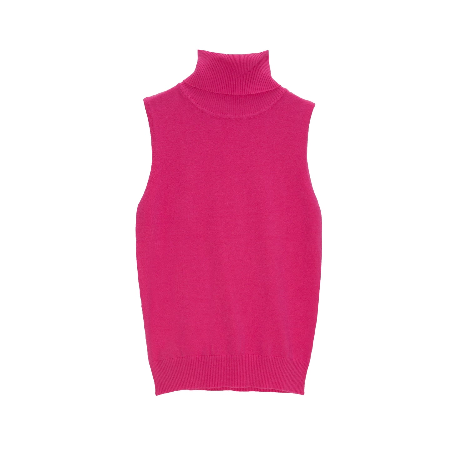 Knitted tank jumper in fuchsia - Sweaters
