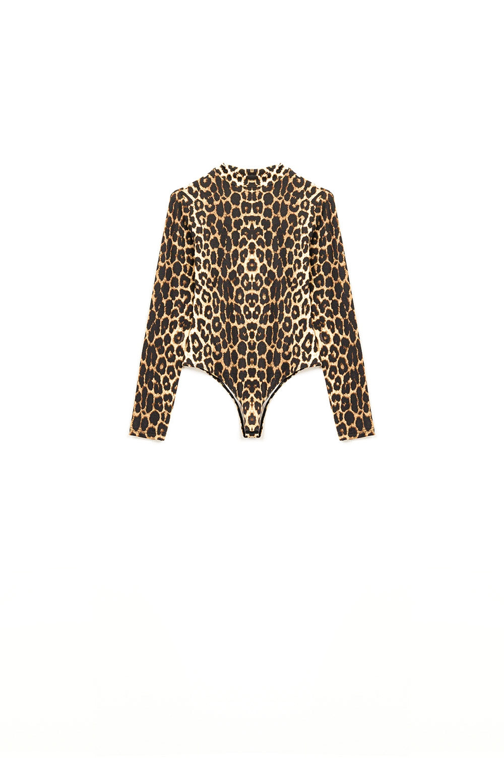 Leopard print Spandex body with long sleeve - Bodysuits