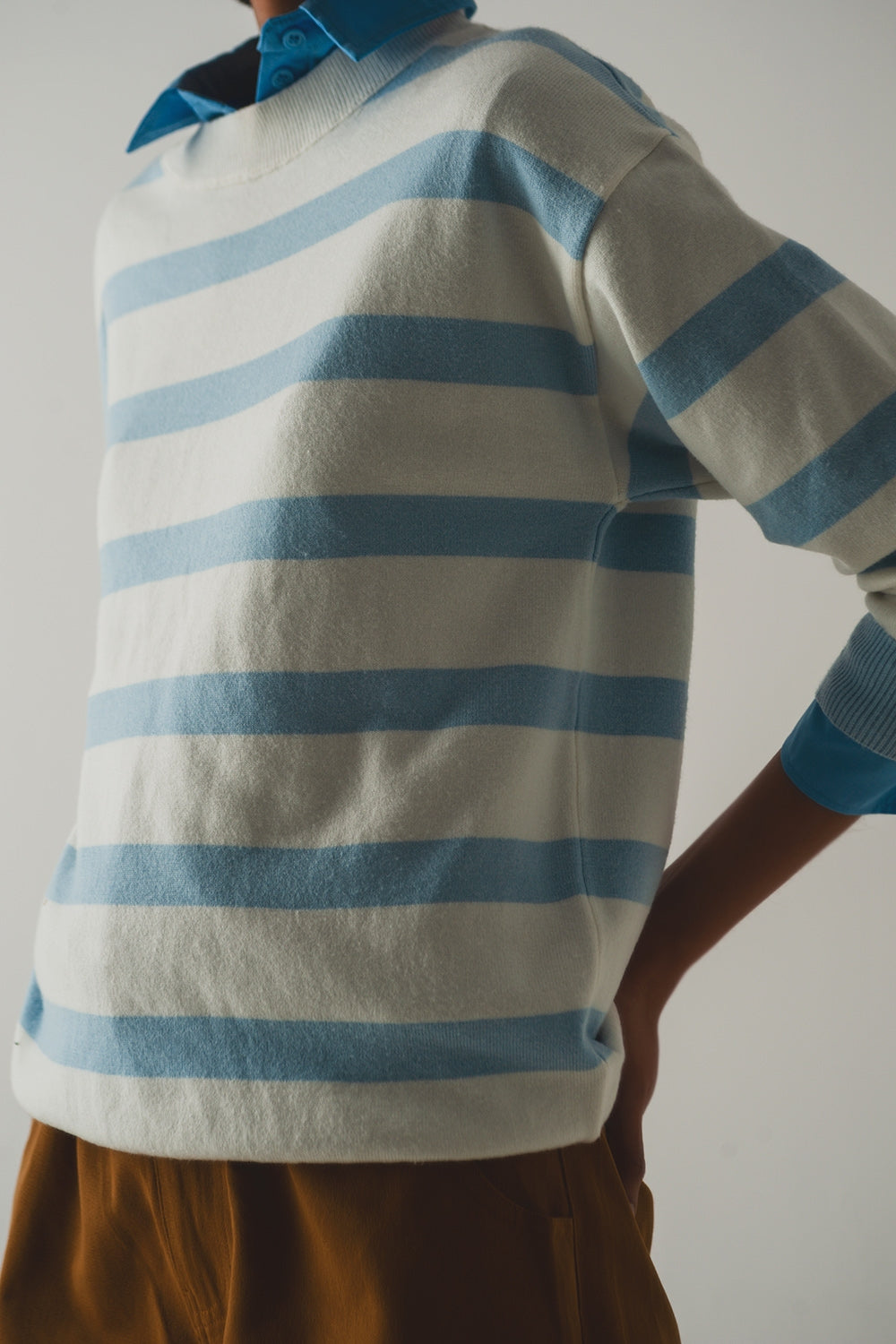 Long blue striped sweater - Jumpers