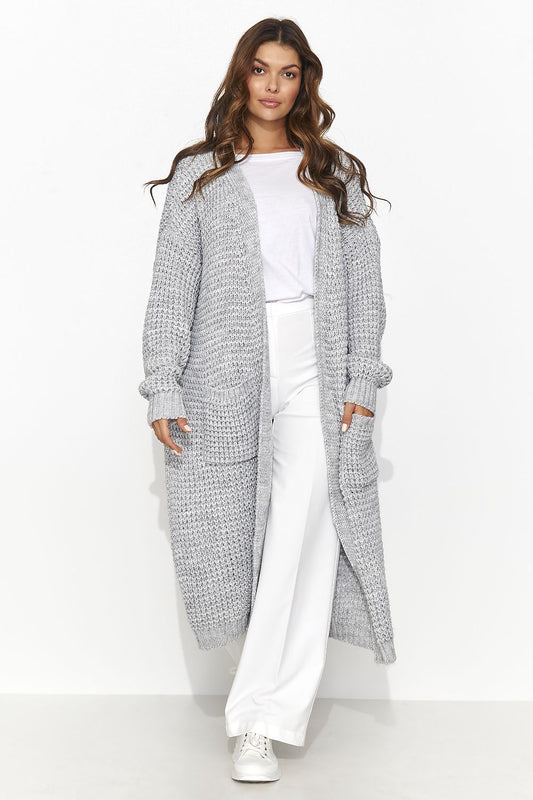 Numinou Long Cardigan with Pockets - Trendy Knit - Cardigans