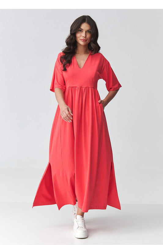 Makadamia Long Daydress in Coral by Lua Boutique - Dresses