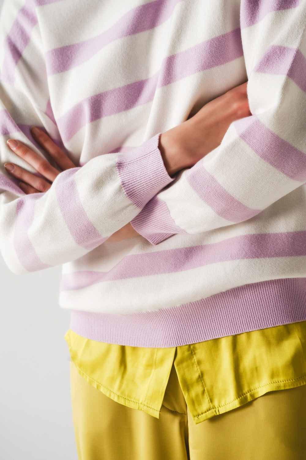 Long purple striped sweater - Jumpers
