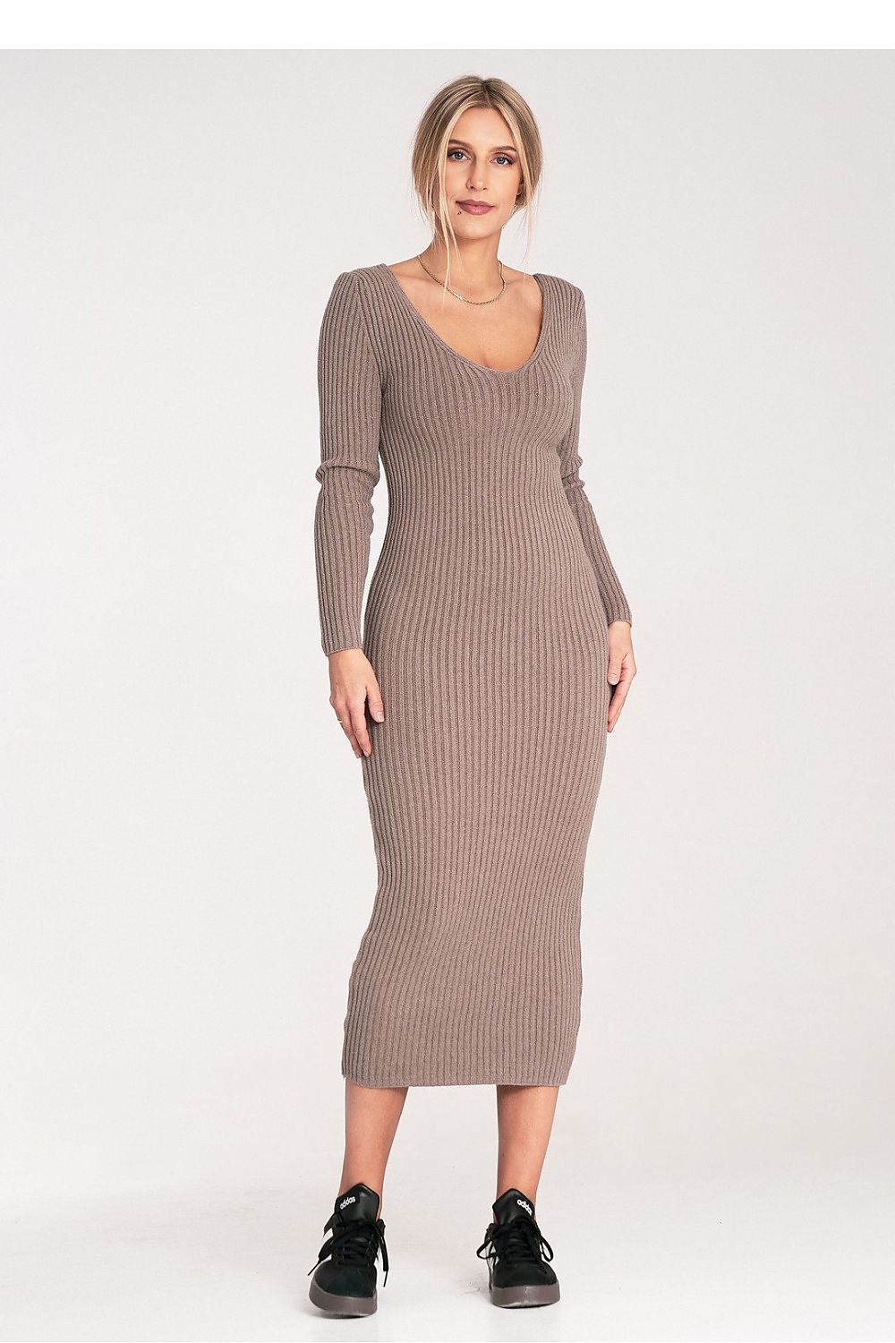 Long Sleeve Midi Dress for Women - Trendy Style - Dresses