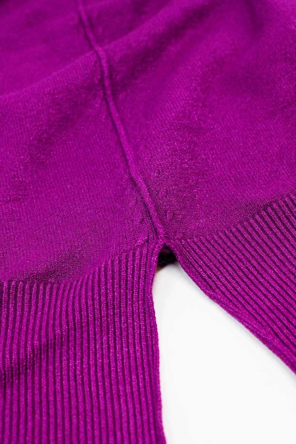 Loose fuchsia sweater with open back detail - Sweaters
