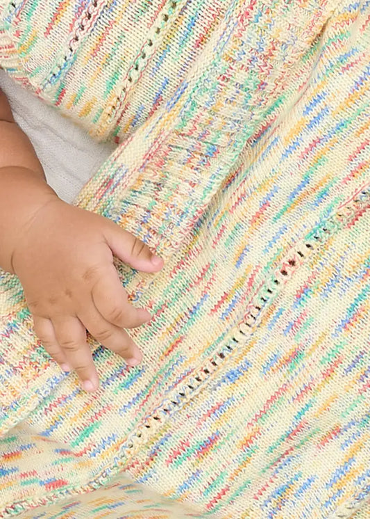 Merry - Space Dye Knitted Baby Blanket - Receiving Blankets