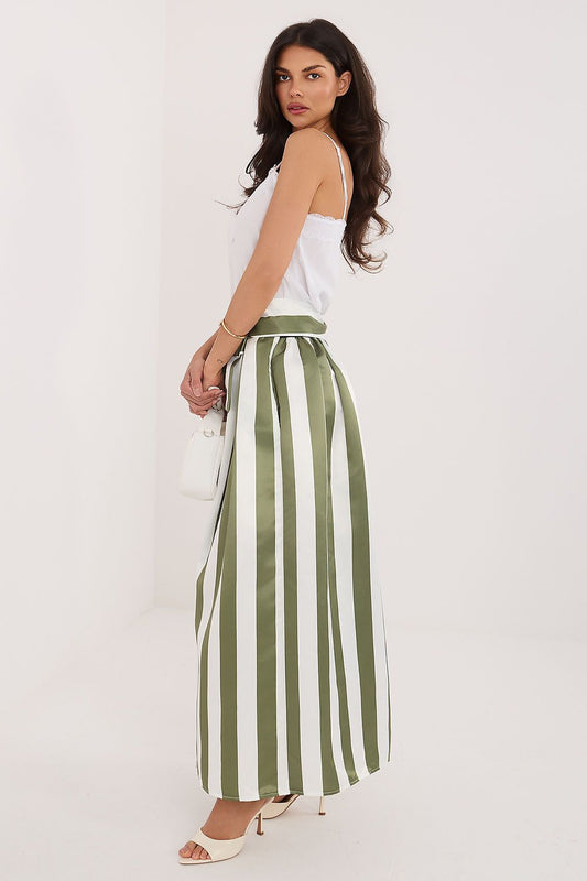 Striped Midi Length Skirt for Women - Skirts