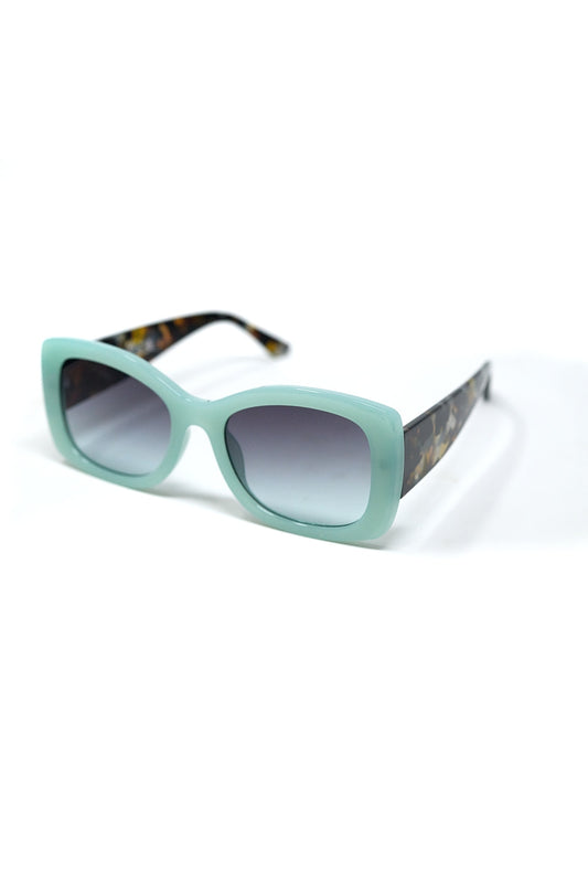 Mint Green Oversized Oval Sunglasses in Acetate -