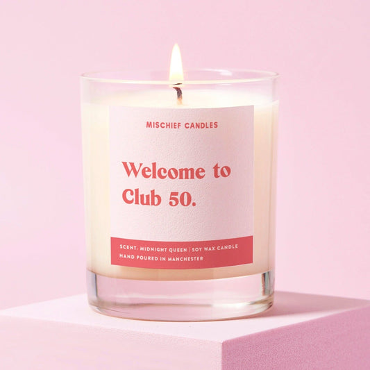 Gift Candle Club 50 Birthday Candle for Women - Candles
