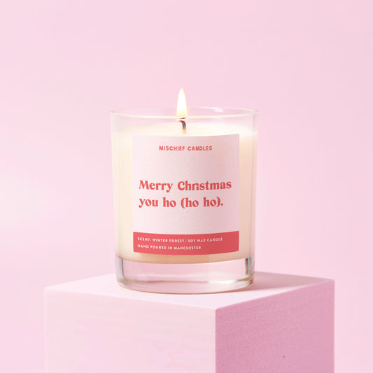 Funny Christmas Gift For Her Candle Ho Ho Ho - Candles
