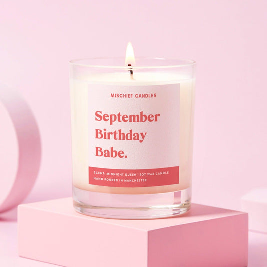 Septembe Birthday Babe Candle Funny Gift - Candles