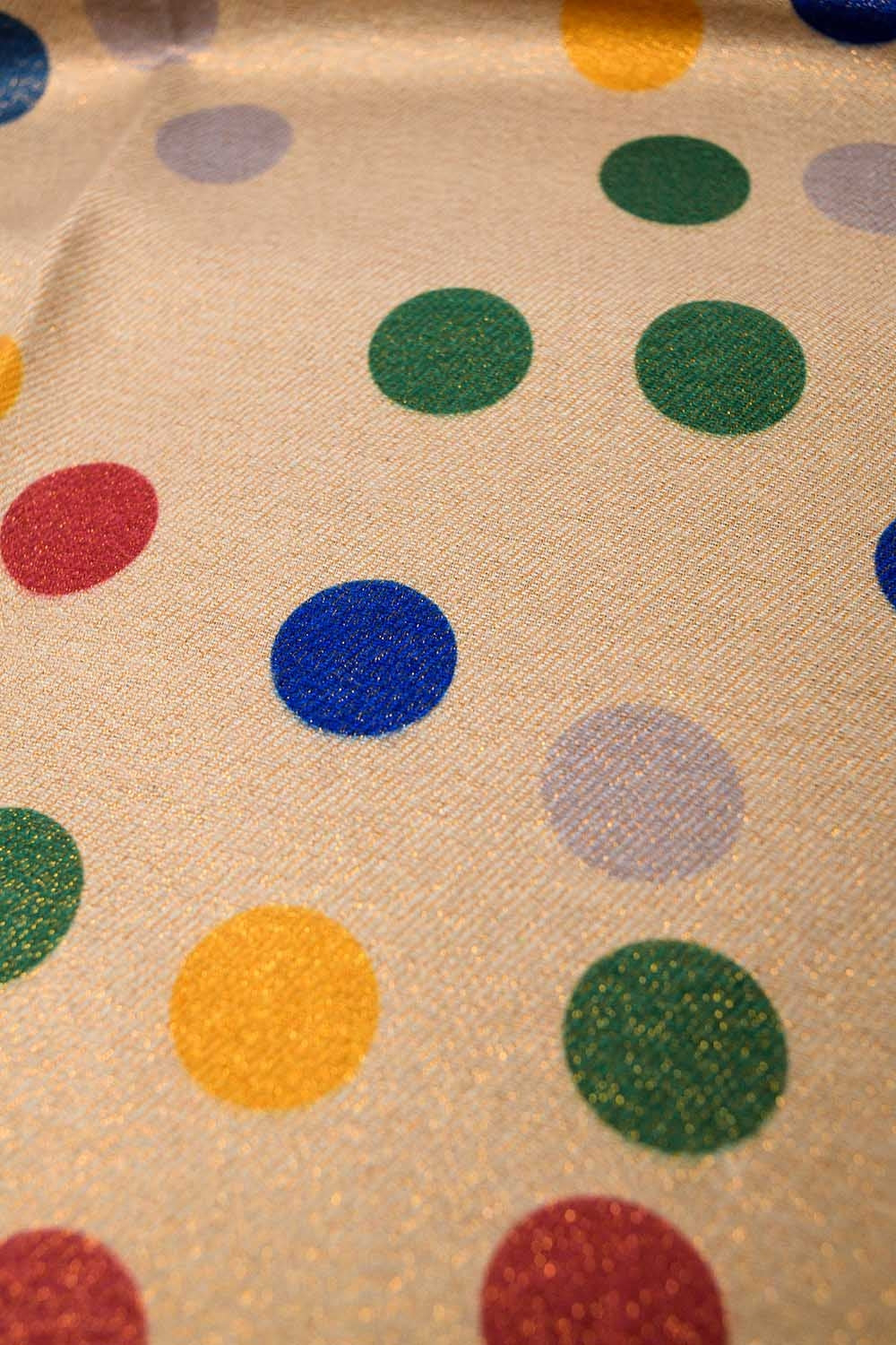 Multicolored Polka Dot soft Scarf in Beige - Scarves