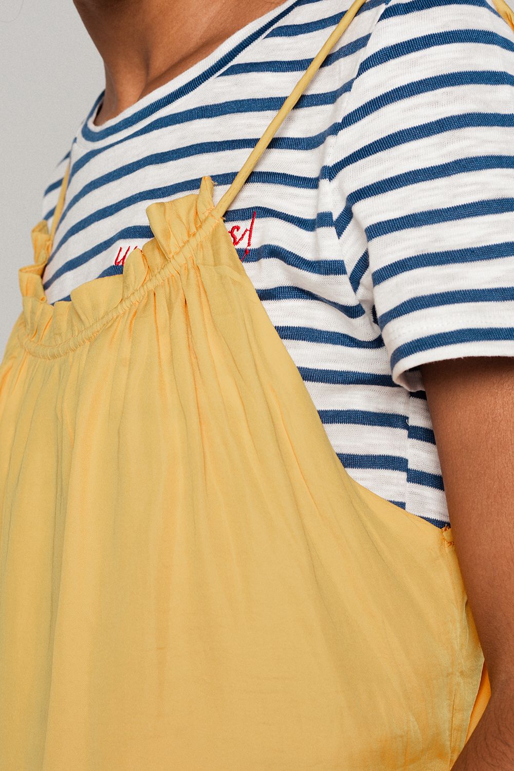 Mustard top with open back detail - Tops