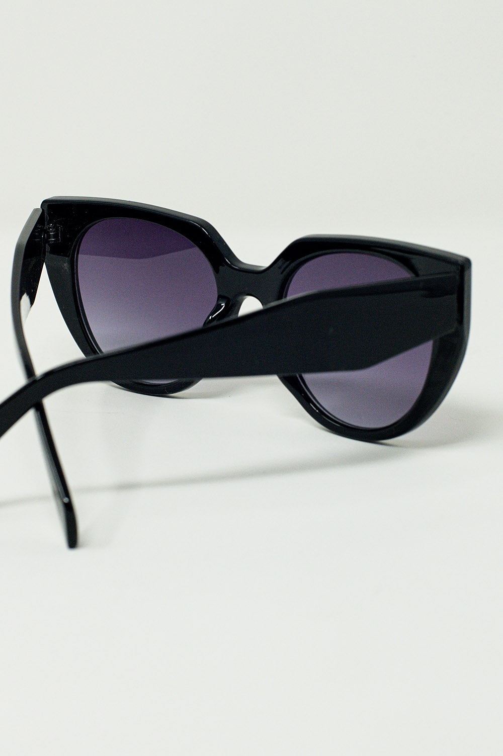 Oversized Cat Eye Sunglasses With Wide Rim in Black - Sunglasses