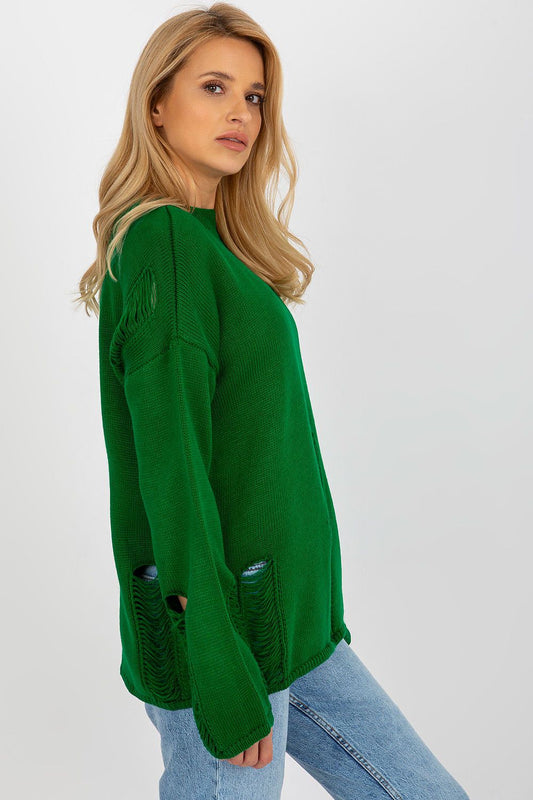 Badu Oversized Knitted Jumper Wide Sleeves - Sweaters