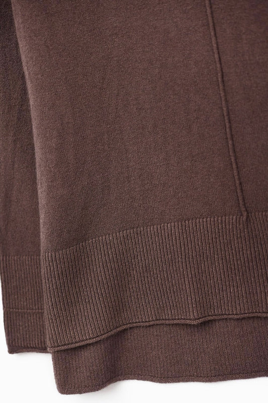 Oversized Roll Neck Sweater in brown -