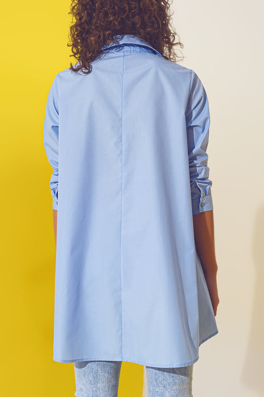 Oversized shirt in light blue - Shirts