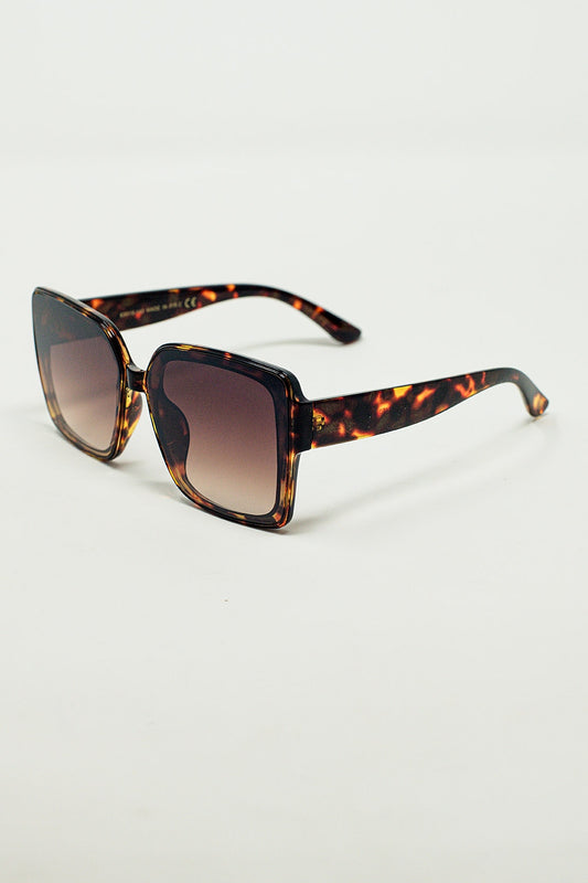 Oversized square Cat Eye Sunglasess in Brown - Sunglasses