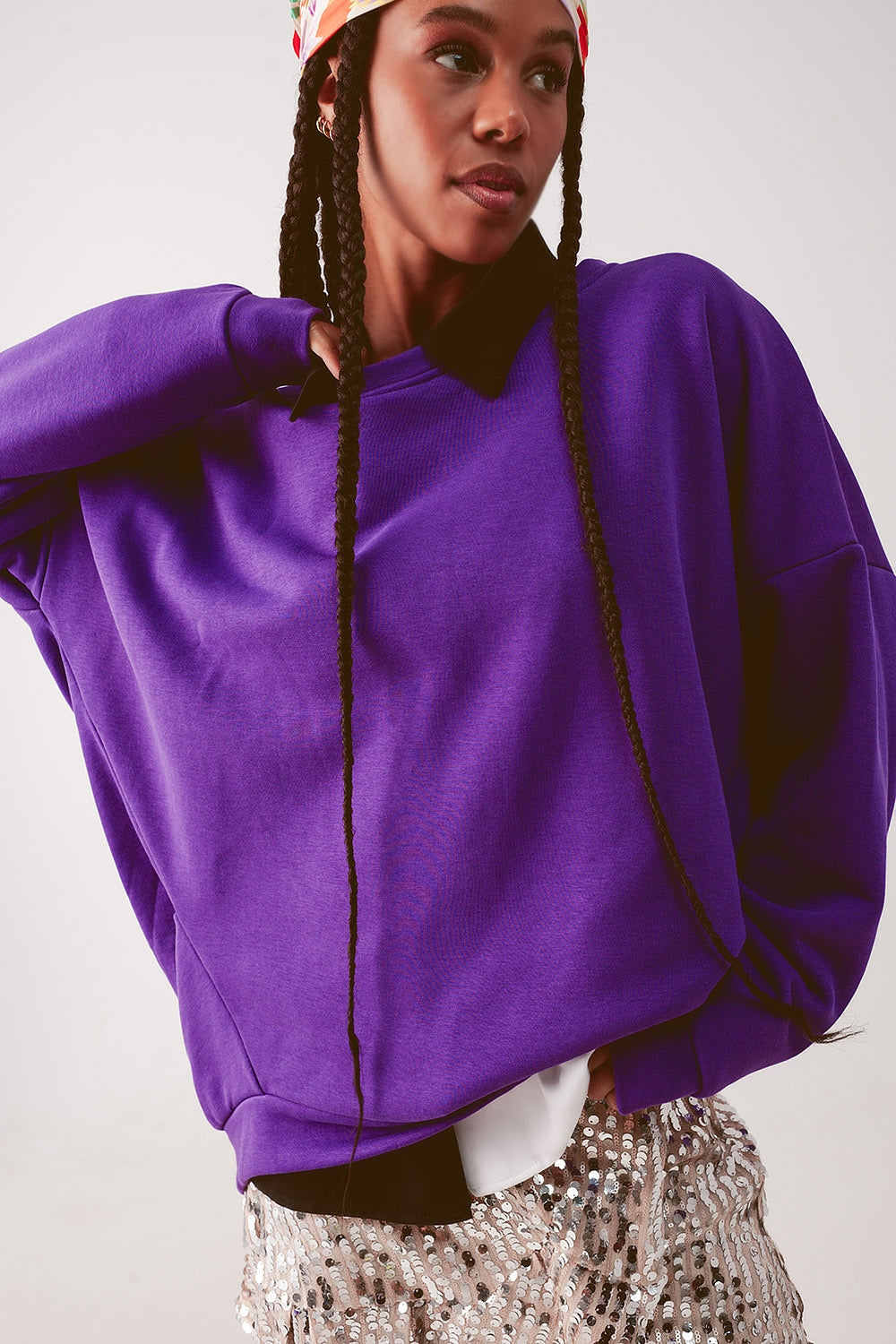 Oversized sweatshirt in purple - Sweaters
