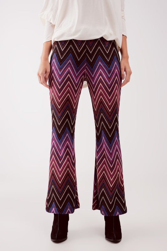 Pants in fuchsia geo print - Pants