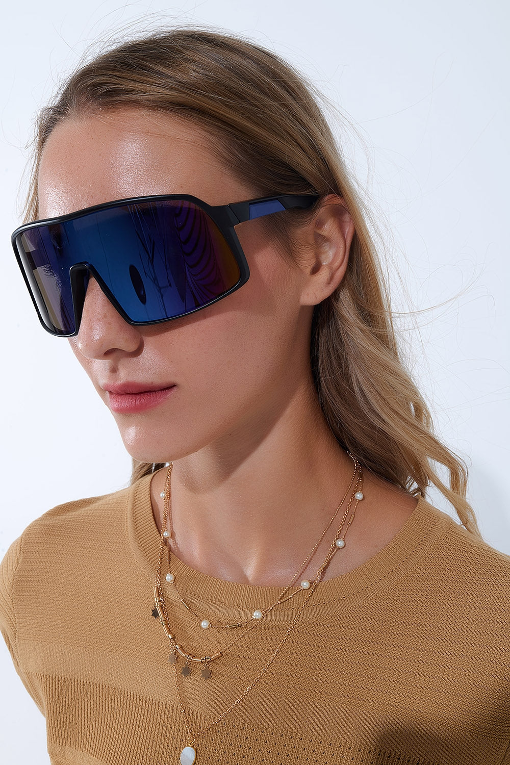 Polarized Sport Sunglasses in Blue -