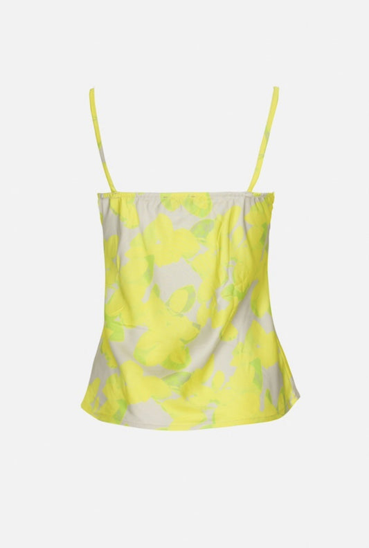 Print cami top in lemon yellow - Cami Tops