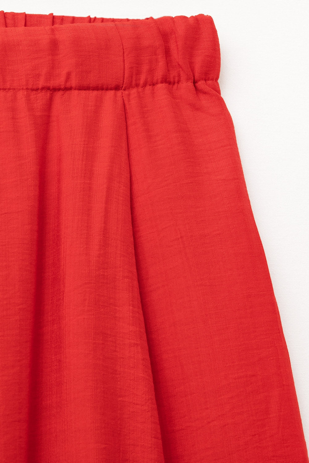 Red pants with wide leg in light viscose fabric - Trousers