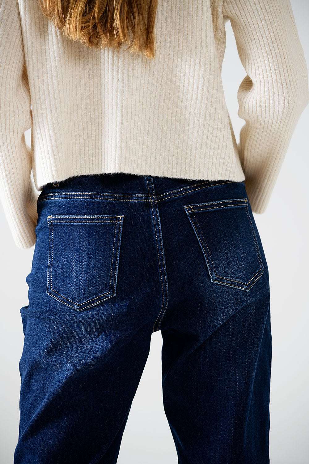 relaxed denim with patches - Jeans