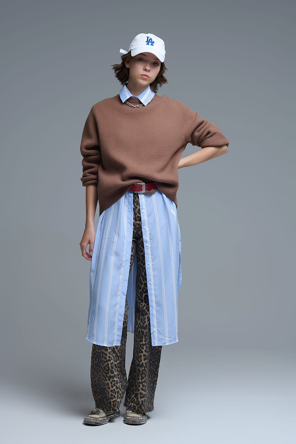 Ribbed Comfy Knit Sweater in Camel - Sweaters