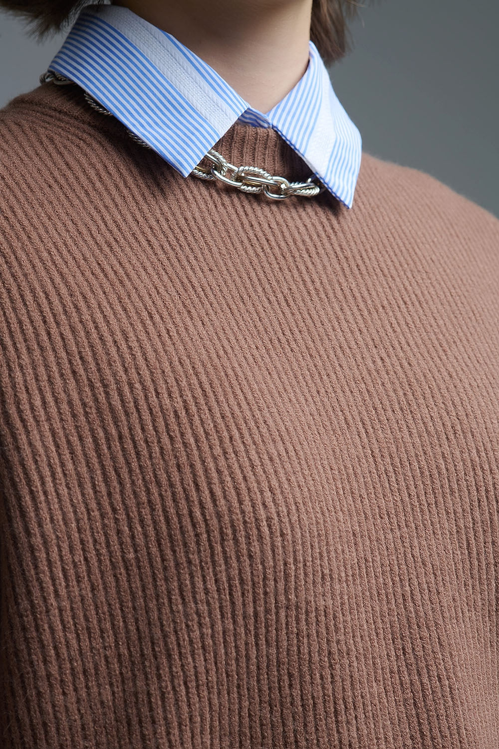Ribbed Comfy Knit Sweater in Camel - Sweaters