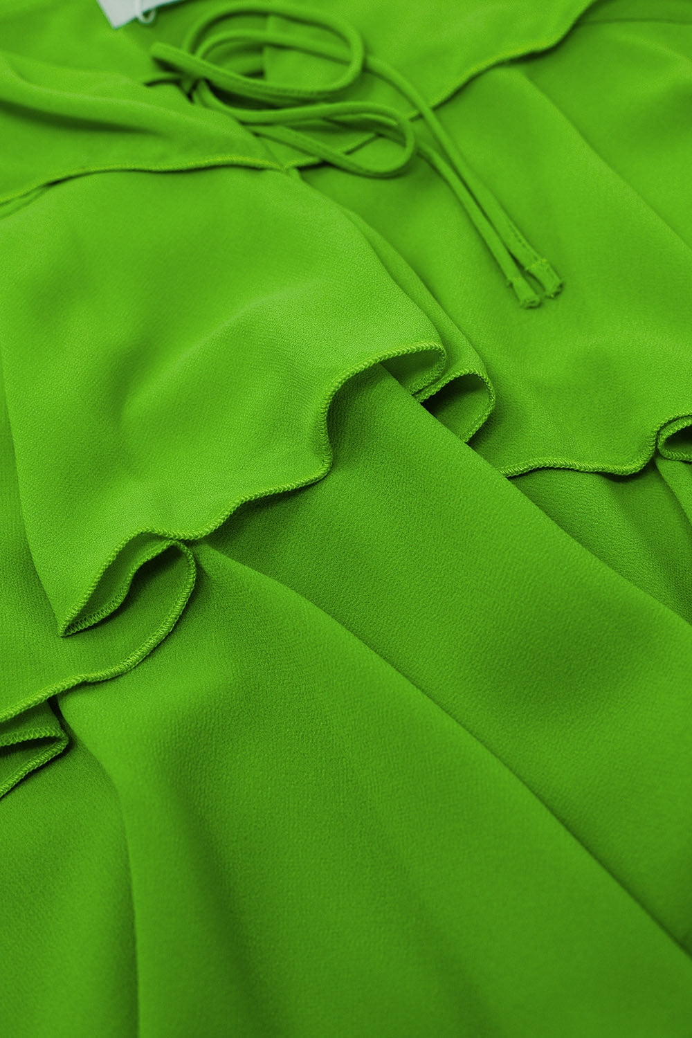 Ruffle Top WIth Thin straps in Green - Tops