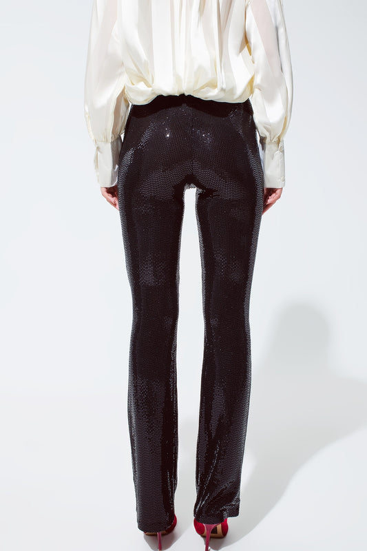Sequin Leggings in Black - Trousers