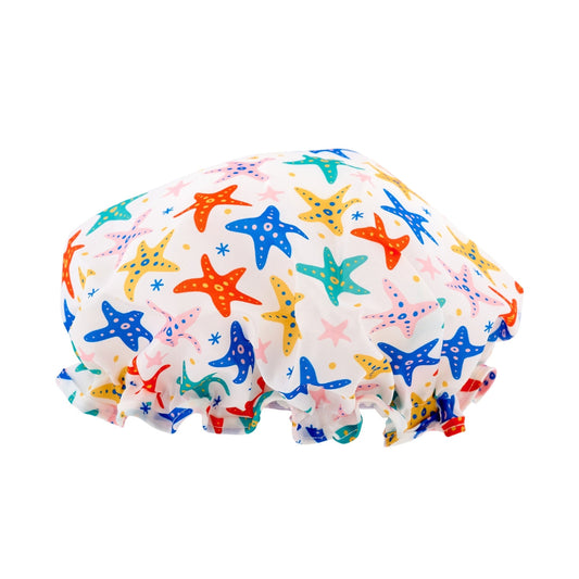 Shower Cap - Starfish Print for Trendy Protection - Shower Caps