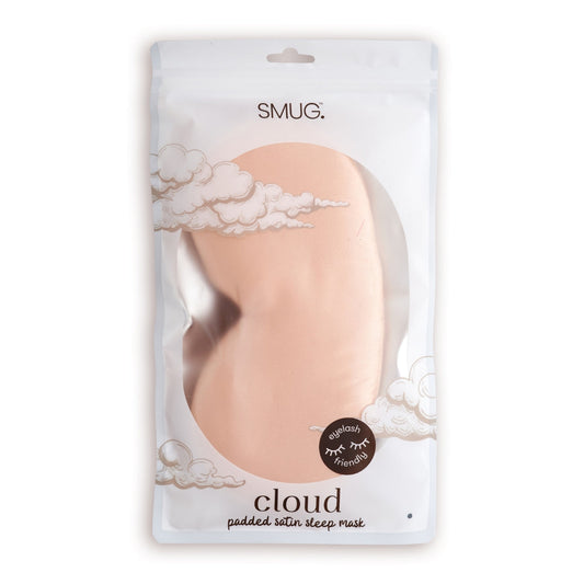Cloud Padded Satin Sleep Mask - Caramel Print - Cloud Sleep Mask