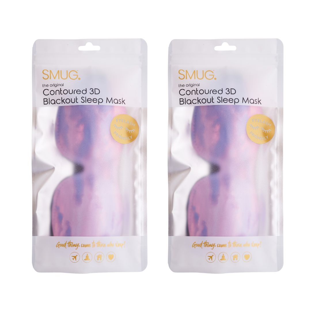 Contoured Sleep Mask Twin Pack Sets - Various Designs - Contoured Sleep Mask Set