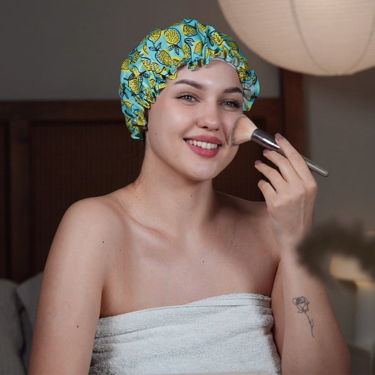 Shower Cap - Lemon Print - Shower Caps