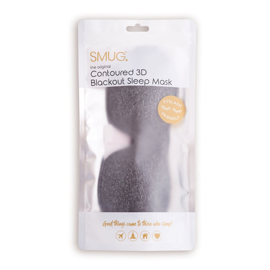 Contoured 3D Blackout Sleep Mask - Dark Grey Marl - Contoured Sleep Mask