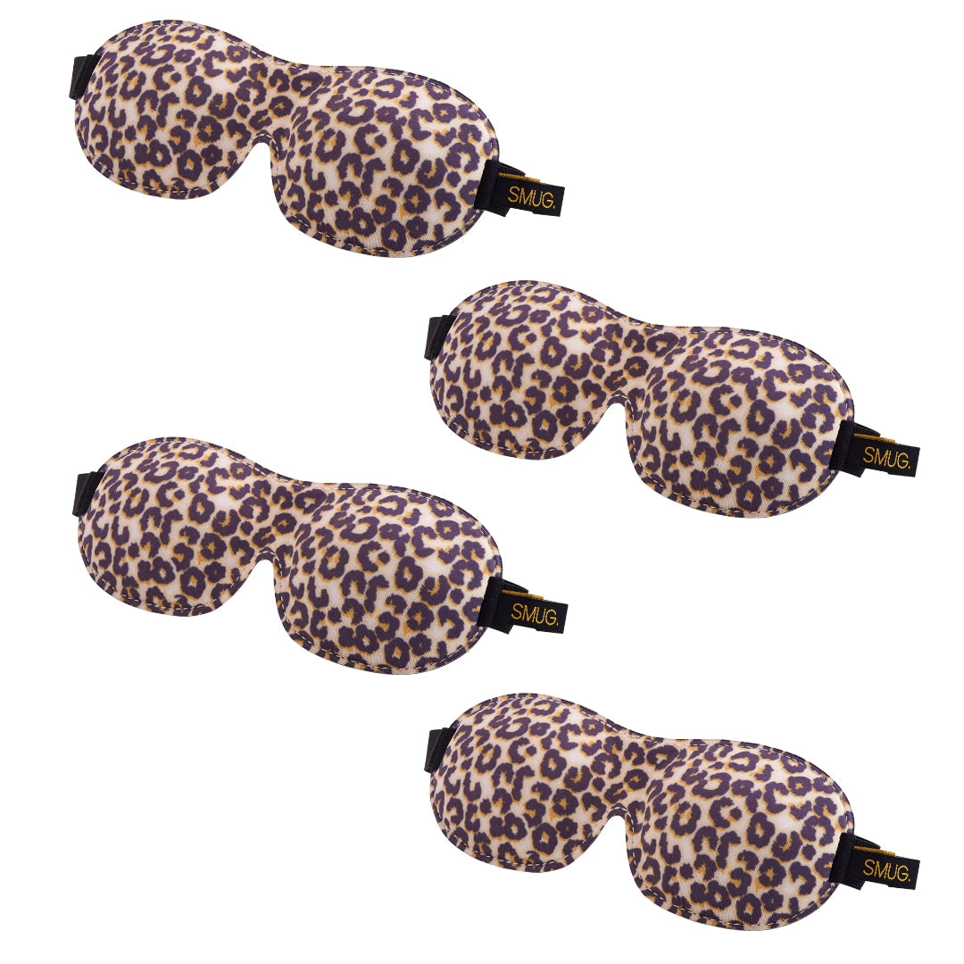 Contoured Sleep Mask Multipack Sets - Various Designs Leopard - Contoured Sleep Mask Set