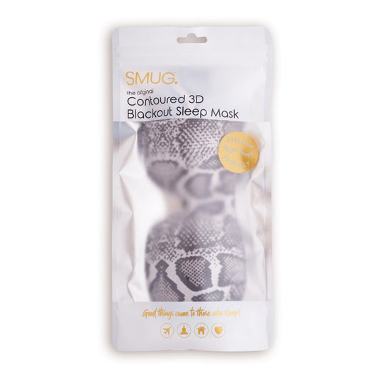 Contoured 3D Blackout Sleep Mask - Snake Print - Contoured Sleep Mask