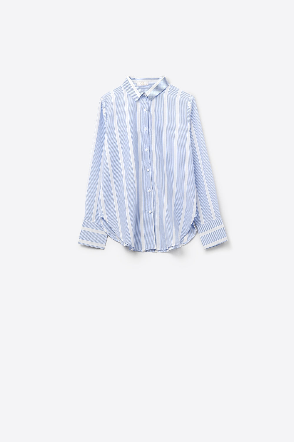 Soft fabric striped shirt in blue and white - Shirts